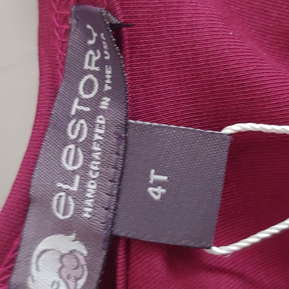 Elestory Maroon dress size 4T NWT - Picture 3 of 6